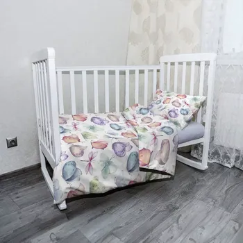 Povlečení Sablio Mikroplyšové povlečení do dětské postýlky Slet motýlů - 120x90 / 40x60