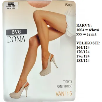 Dámské punčochy Punčochové kalhoty EVONA FRENA, velký klín Velikost: 170/124 barva 1004 - TĚLOVÁ