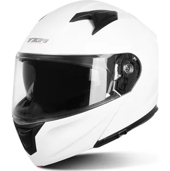 Helma na motorku TXR Rival perleťová biela XXL (Příprava pro Pinlock®; příprava pro komunikátory; polykarbonátová skořepina; mikrometrická přezka; sluneční clona; pratelný interiér; Kompatibilita s brýlemi)