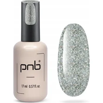Lak na nehty Stavební gel na nehty PNB UV/LED Strong Iron Gel 029 Silver Galaxy 17 ml