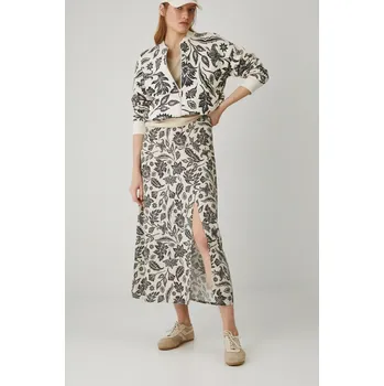 Dámská sukně Sukně s příměsí lnu Medicine béžová barva, maxi RS25.SDD071 08A, vel. S