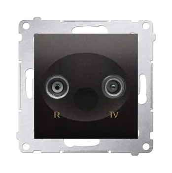 Elektrická zásuvka Anténní zásuvka nástěnná Kontakt-simon černá