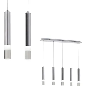 Závěsné svítidlo Ice, 5x chromové kovové stínítko, ch