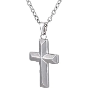 Přívěsek Free Style Přívěsek křížek z damaškové oceli PSS1254 + řetízek Délka náhrdelníku: 55cm