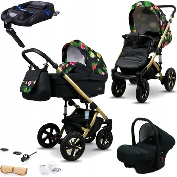 Kočárek Dětský kočárek 4v1 BabyLux Sky Lark - sporťák, hluboká korba, autosedačka, základna ISOFIX