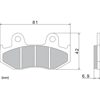 Brzdové destičky, NISSIN (semi-metalická směs) 2 ks v balení NISSIN M501-382