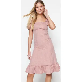 Dámské šaty Dámské šaty Trendyol Midi Trendyol růžová 1811616