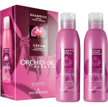 Šampon Hydratační sada pro poškozené vlasy Kléral Orchid-Oil Keratin - šampon 150 ml + maska 150 ml (175) + dárek zdarma
