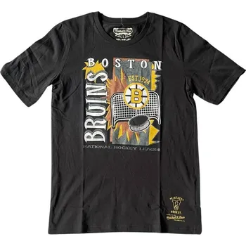 Pánské tričko Triko Mitchell & Ness NHL 90S Poster YTH, Dětská, Boston Bruins, S Mitchell & Ness