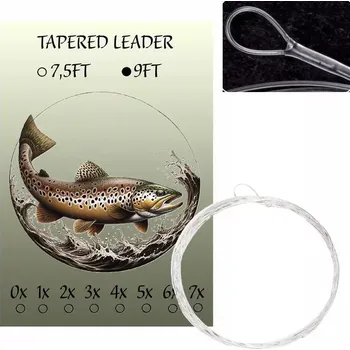 Muškařský ujímaný návazec LAMAfly Welded Loop 9FT 1X