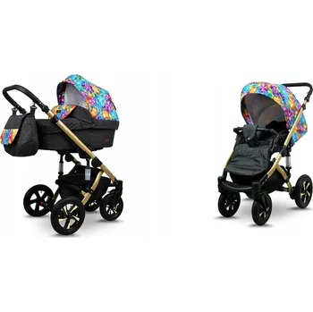 Kočárek Dětský kočárek 2v1 BabyLux Sky Lark - kombinovaný kočárek s hlubokou korbou a sportovní sedačkou