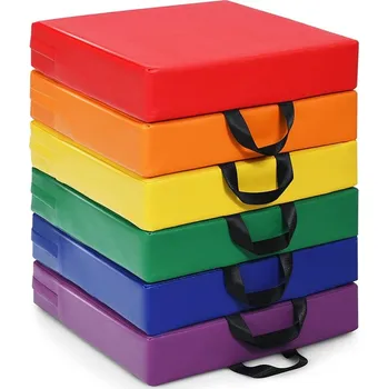 Příbor Costway Sada dětských podložek ve tvaru čtverce - 6 dílů