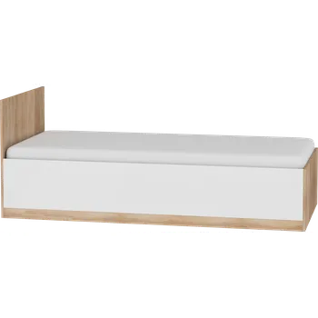 Postel ArtCross Jednolůžková postel MAXIMUS MXS-19 | 90 x 200 cm Barva: Dub sonoma světlý/bílý lesk