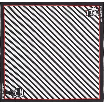 Šátek Hedvábný šátek Karl Lagerfeld IKON černá barva, A2W33074 99X, vel. ONE SIZE