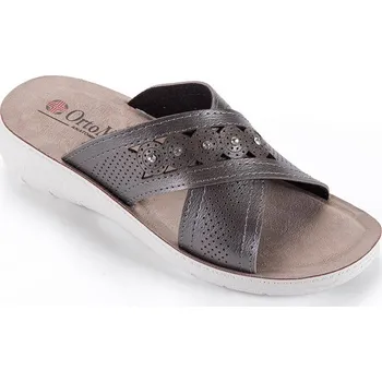 Dámské pantofle Dámské pantofle na klínku perforované s kamínky vel. 42