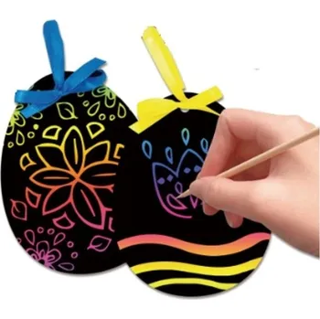 kreativní sada Vejce škrabací (4ks/bal) se stuhou