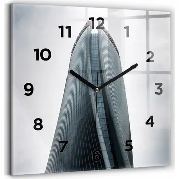 Hodiny Skleněné hodiny s motivem: Moderní nástěnné hodiny - mrakodrap v Miláně