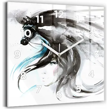 Hodiny Nástěnné hodiny Wallfluent černé 30 cm