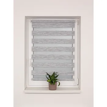 Roleta DeCori Roleta DEN&NOC Wood bílo šedá č. barvy BH67 81x150 cm