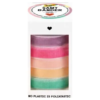 Stuha Sametové stuhy - 5 barev (2 m) varianta pastel