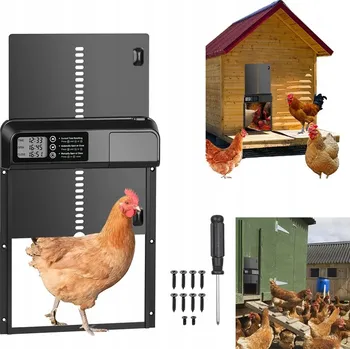 Automatická Dvířka Do Kurníku Solární s Časovačem a Pojistkou Proti Skřípnutí