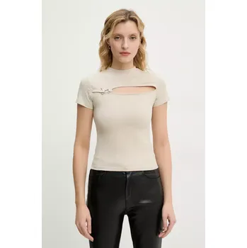 Pánské tričko Tričko Heliot Emil béžová barva, SS25_W_13_078_ST18 SS25.W.13.078.ST18 12X, vel. XS