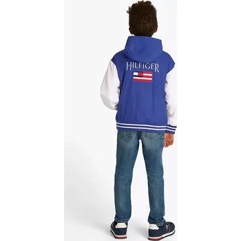 Chlapecká bunda Dětská bomber bunda Tommy Hilfiger KB0KB09582.PPYA fialová 48X, vel. 164