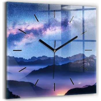 Hodiny Nástěnné hodiny Wallfluent fialové 30 cm