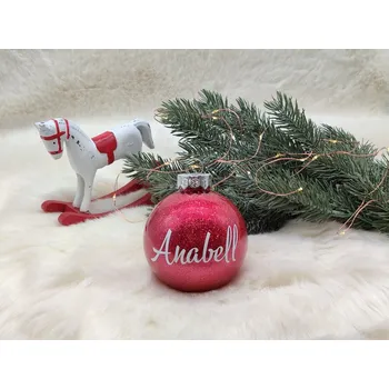 Vánoční ozdoba Vánoční baňka se jménem Malinová - D-decor 8 cm Malinová