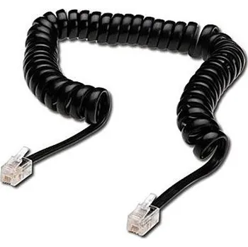 Síťový kabel Telefonní kabel kroucený černý TIPA 2m