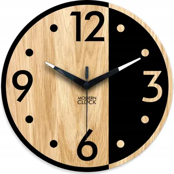 Hodiny Nástěnné hodiny dřevěné Dubové ARNOLD - 33 cm tiché, hodiny do obýváku