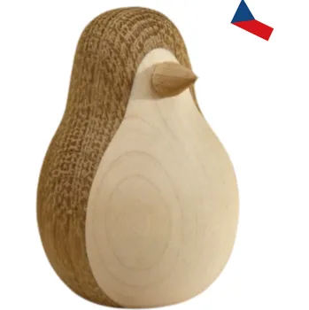 JH WoodArt Dřevěný dekorativní tučňák malý 1 ks (Roztomilý přírodní prvek)