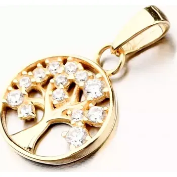 Přívěsek Strom života - žluté zlato 585, zirkony 43-21997