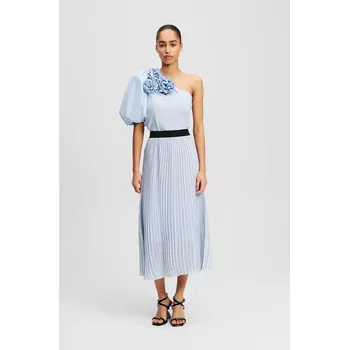 Dámská sukně Sukně Karl Lagerfeld modrá barva, midi, áčková, A2W12022 55X, vel. 38