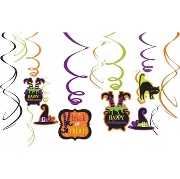 Party dekorace DEKORACE závěsná HALLOWEEN spirály GIRLANDA kočka