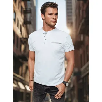 Dámská košile Dstreet Trendy bílá polokošile s ozdobnými knoflíky