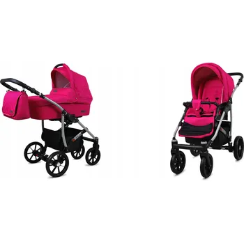 Kočárek Dětský kočárek 2v1 BabyLux QBARO kombinovaný kočárek s korbičkou a sportovní sedačkou + taška