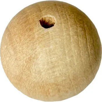 Korálek W-Star K15 - Kulička dřevěná 15 mm, díra 3,2 mm, 1ks