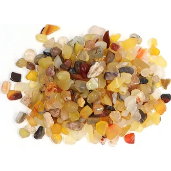 PourArt Tromlované kamínky Žlutý achát K31 7-10mm 100g