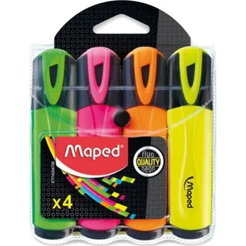 Zvýrazňovač Zvýrazňovače MAPED Fluo'Peps Classic - 4 ks - 0063/9742547