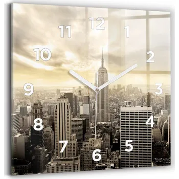 Hodiny Nástěnné hodiny Wallfluent hnědé 30 cm