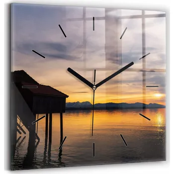 Hodiny Nástěnné hodiny Wallfluent žluté 30 cm