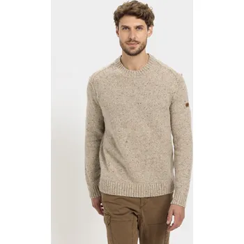 Pánský svetr SVETR CAMEL ACTIVE PULLOVER CREWNECK LIGHT WALLNUT