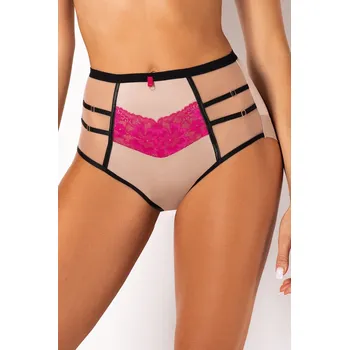 Kalhotky DEZIRO KALHOTKY S VYSOKÝM PASEM 19025 RŮŽOVÁ černá a růžová L