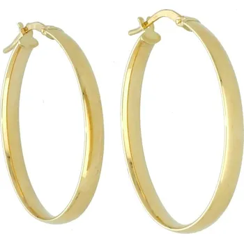 Módní doplněk Goldstore Zlaté oválné náušnice hladké Váha: 2.15 g