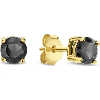 Náušnice Liu Jo Pozlacené náušnice pecky s černým zirkonem LJ2569 + 2 měsíce na vrácení zboží