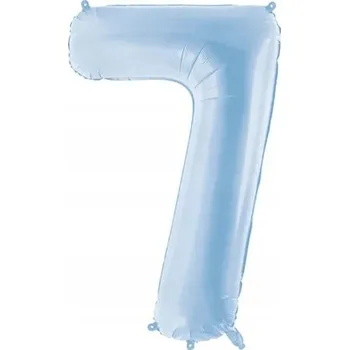 Balónek Fóliový balónek "Číslice 7", modrý matný, PartyDeco, 34", DGT
