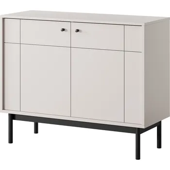 Komoda Komoda dvoudveřová Japandies 104 cm Šedobéžová