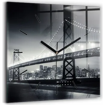 Hodiny Nástěnné hodiny Wallfluent černé 30 cm