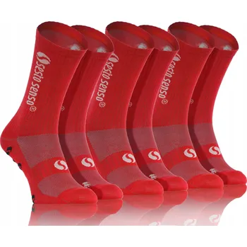 Pánské ponožky SKB02 červené sportovní tréninkové Ponožky Sesto Senso (35-38)